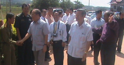 Visit to Xekaman 1 Hydropower Worksite by high-ranking officials of the both countries Laos and Vietnam