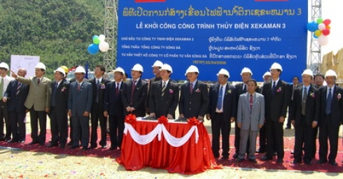 Khởi công dự án thuỷ điện đầu tiên tại Lào